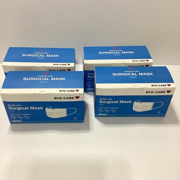 Face Masks 4 Boxes BYD Care Face Masks 50 pcs Each Box New D - Picture 10 of 10